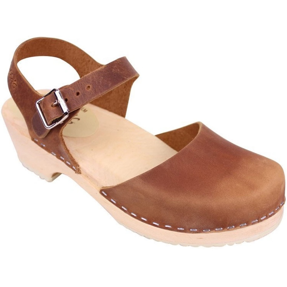 Lotta from Stockholm low heel clog in brown nubuck. Like new! US Size 6